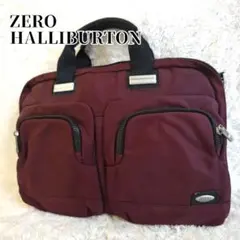 希少 ZERO HALLIBURTON ビジネスバッグ ブリーフケース ボルドーのサムネイル