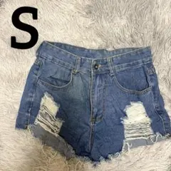訳あり❣️デニムショートパンツ [S] ダメージ加工 ショーパン　デニム