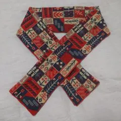 イイダ傘店　ウールマフラー　花タイル