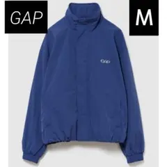 完売商品　オーバーサイズ GAPロゴ トラックジャケット　ブルー　Ｍ 完売商品 オーバーサイズ GAPロゴ トラックジャケット ブルー L