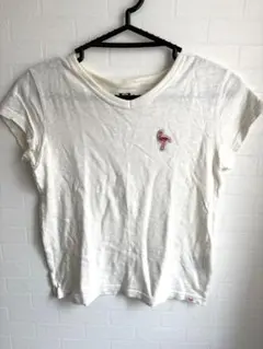 ROXY フラミンゴ刺繍 Tシャツ ホワイト 140のサムネイル