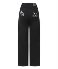 アンコキーヌ モノグラムジャカードバミューダパンツ インディゴ M 未使用221 アンコキーヌ モノグラムジャカードバミューダパンツ インディゴ M 未