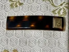 フェンディ　バレッタ　鼈甲風