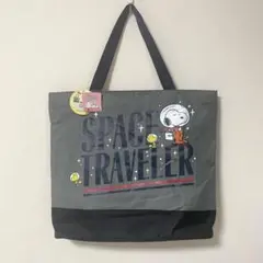 スヌーピー BIGトートバック 宇宙 グレー×ブラック