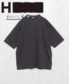 H BEAUTY&YOUTH ダルシャイニー クルーネック Tシャツ S