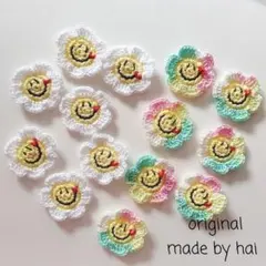 ■flower＆smile＊白色＆グラデー＊レース　編み　モチーフ■