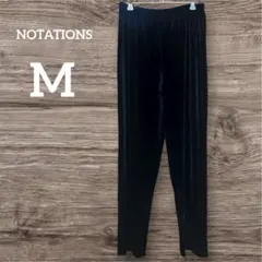 NOTATIONS ベロア ブラック　パンツ Mサイズ　ズボン