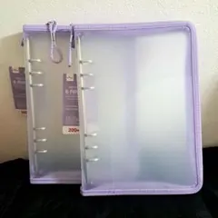 新品 DAISO 6リングファイル A5 パープル 2 個 まとめ売り
