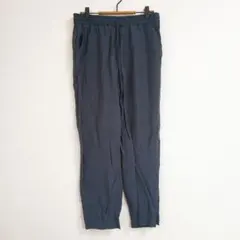 ZARA 新品タグ付 リネンブレンド ジョガーパンツ 濃紺 M ウエストゴム