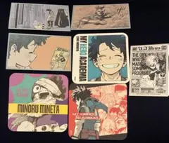 ヒロアカ 原画展 メモリアル カード コースター 特典 ステッカー 緑谷 爆豪