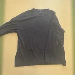 ユニクロ　長袖　カットソー　トレーナー　黒　XL インナー　重ね着