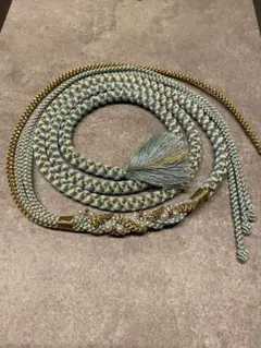 帯締め 振袖用 パール飾り 成人式 結婚式 ママ振にも 淡い水色