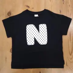 ドット柄 ロゴ 半袖Tシャツ ブラック リオ 100cmのサムネイル