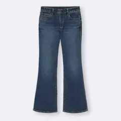 GU スリムフレアジーンズ　Sサイズ　ブルー