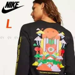 ナイキ 70s バックプリント ロンT 長袖 Tシャツ ブラック 新品 L ナイキ 70s バックプリント ロンT 長袖 Tシャツ ブラック 新品 L