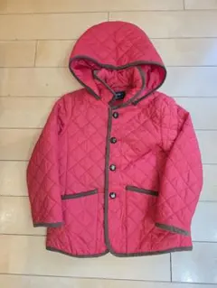 コムサイズム　キルティングフード付きジャケット 赤　120サイズ