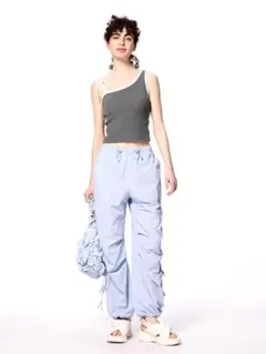 GU ブラフィールクロップドワンショルダータンクトップ Mサイズ