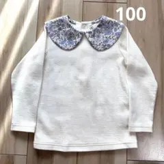 センスオブワンダー　リバティ衿長袖Tシャツ