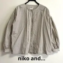 niko and... チェック柄 長袖ブラウス L