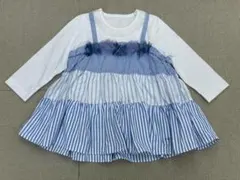 I07214）ANNA SUI mini お花モチーフティアード長袖Tシャツ70のサムネイル