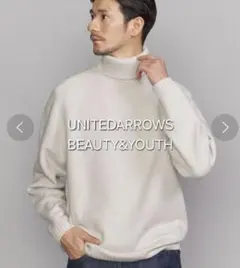 【美品】BEAUTY&YOUTH &YOUTH カシミア混 ニット ライトグレー