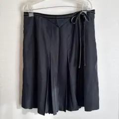 GAP フレアスカート ひざ丈 リボン付き ブラック