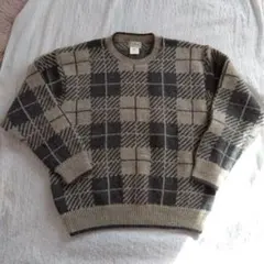 90‘s L.L.Bean 100%ウール チェック柄セーター USA製