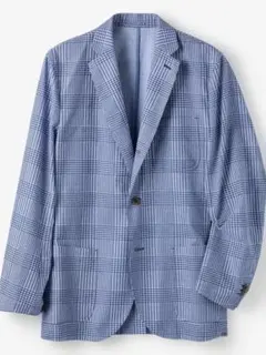【新品未使用】DoCLASSE ブルー グレンチェック ジャケットのサムネイル