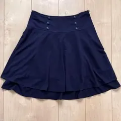 C.D.S BASIC フレアスカート ネイビー　紺色のサムネイル