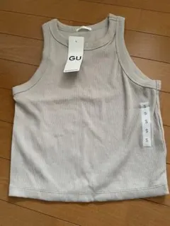 GU リブタンクトップ ベージュ S 新品