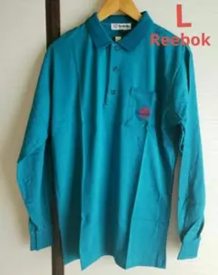 80年代　Reebok　長袖ポロシャツ　デッドストック　Lサイズ
