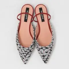 ROCHAS ロシャス フラワー柄 ミュール パンプスのサムネイル
