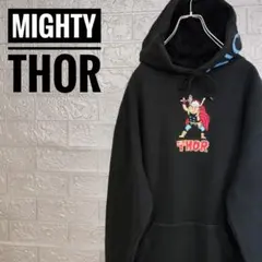 マイティソーMARVELディッキーズ古着スウェットパーカー黒