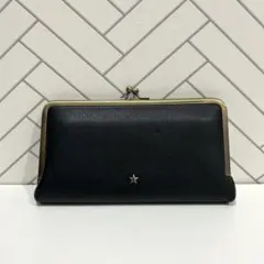 niko and… ニコアンド がま口 長財布 ブラック 星モチーフ レディース