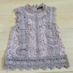 最終お値下げ‼️美品　Clear クリア　レース　刺繍　ノースリーブ　トップス