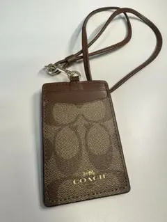 COACH ブラウン レザー パスケース