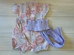 petit main プティマイン 甚平ロンパース 70 花火柄