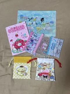 ★ 묶음 판매 ★ 산리오 グッズセット ポーチ ファイル 巾着 ノート