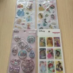 ディズニープリンセス　3D エポキシラメシール、 オイスター　ウォーターシール