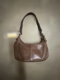 レザー　革　ブラウン ショルダーバッグ　y2k グランジ　archive メンズ