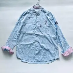 新品タグ付】シナコバ SINACOVA 5分袖 マリンシャツ LL パイル 紺