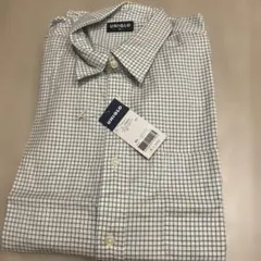 即購入ok UNIQLO 旧タグ　長袖チェックシャツ ホワイト・ブルー