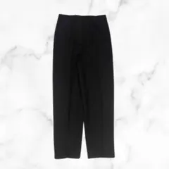 黒　ハイウエストスラックス　ストレートパンツ