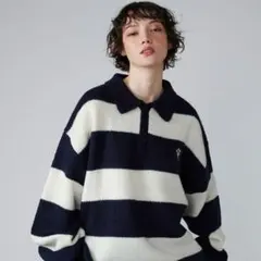 ONCILY ASSORT VOLUME KNIT POLO - Lサイズ