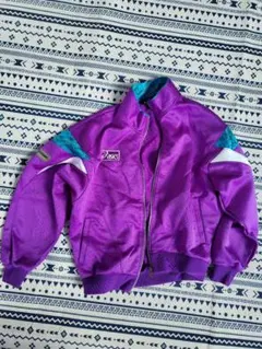 アシックス紫色 ジッパー付きジャンパー G-76