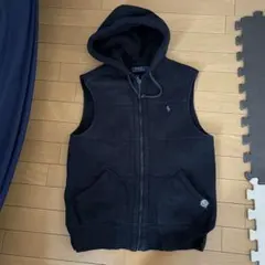 Polo Ralph Lauren ベスト　ブラック　S フード付き