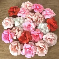 折り紙 両面 薔薇 立体 ピンク 飾り 20個 ハンドメイド