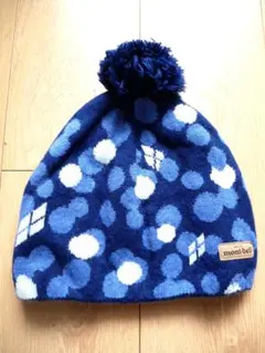 【未使用品】mont-bell ドット柄 ニット帽 FREE