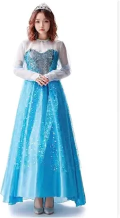 プリンセス ワンピース 童話 可愛い姫ドレス 雪の女王 ドレス 仮装 コスプレ