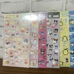 サンリオキャラクターズ 箔押しシール 6枚セット　キティ　クロミ　マイメロ